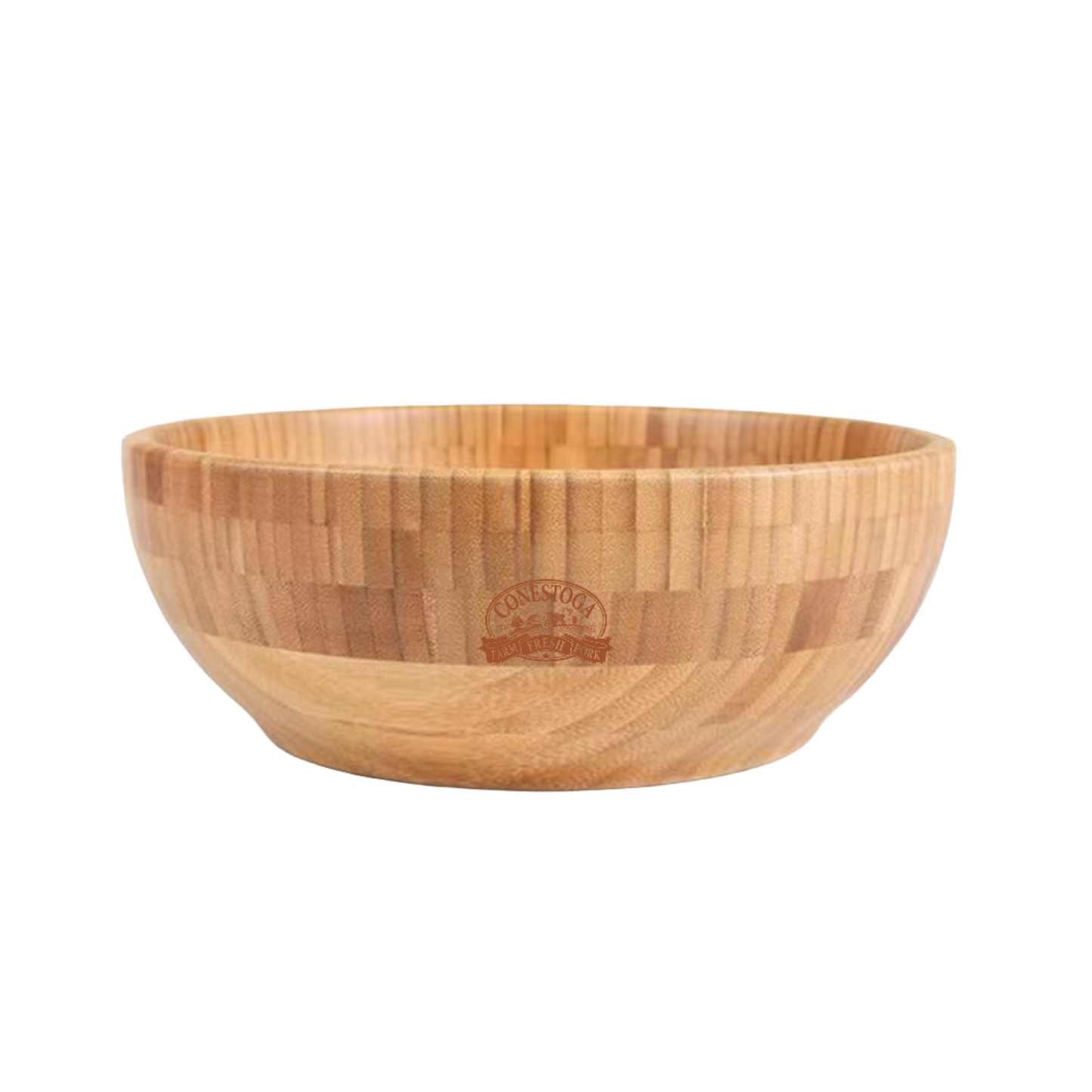 Bamboo Salad Bowl with Salad Hands